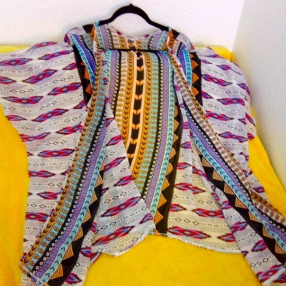 Aztec print short kimono - Picture 1 of 4